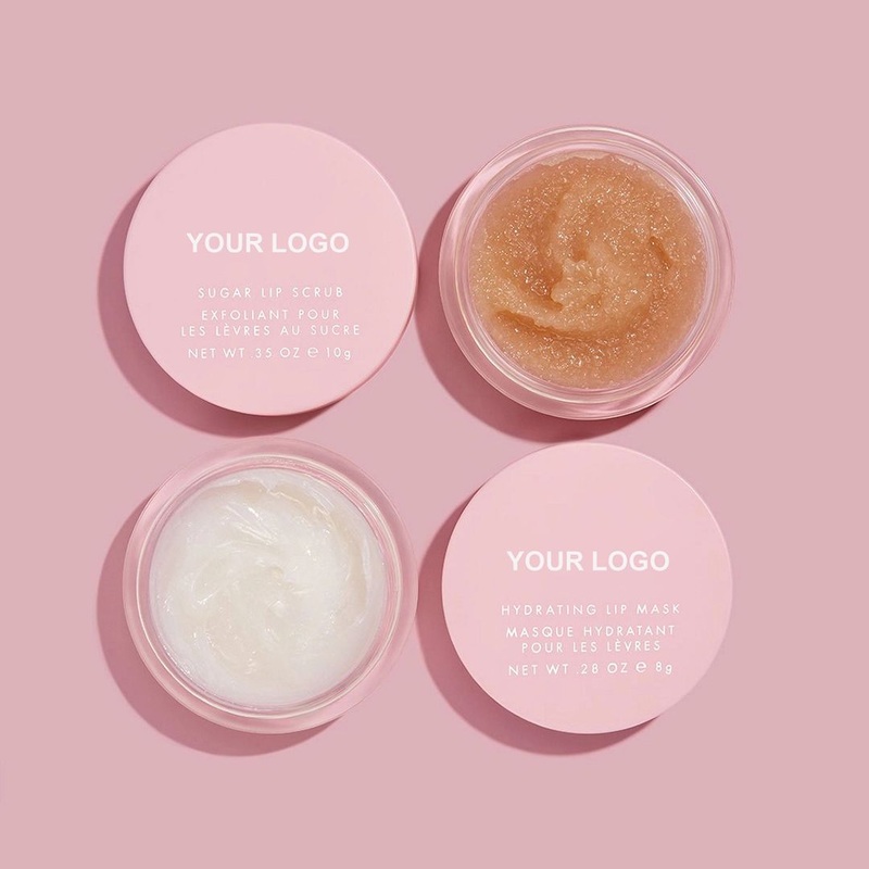 Wholesale Natural Custom Logo Exfoliate Moisture Hydrating Lip Scrub Lip Mask Set