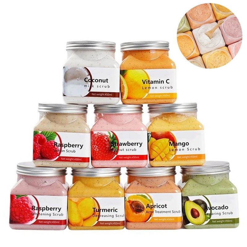 Wholesale Custom Private Label Fruit Sea Salt Custom Body Scrub with Competitive Price High Quality
