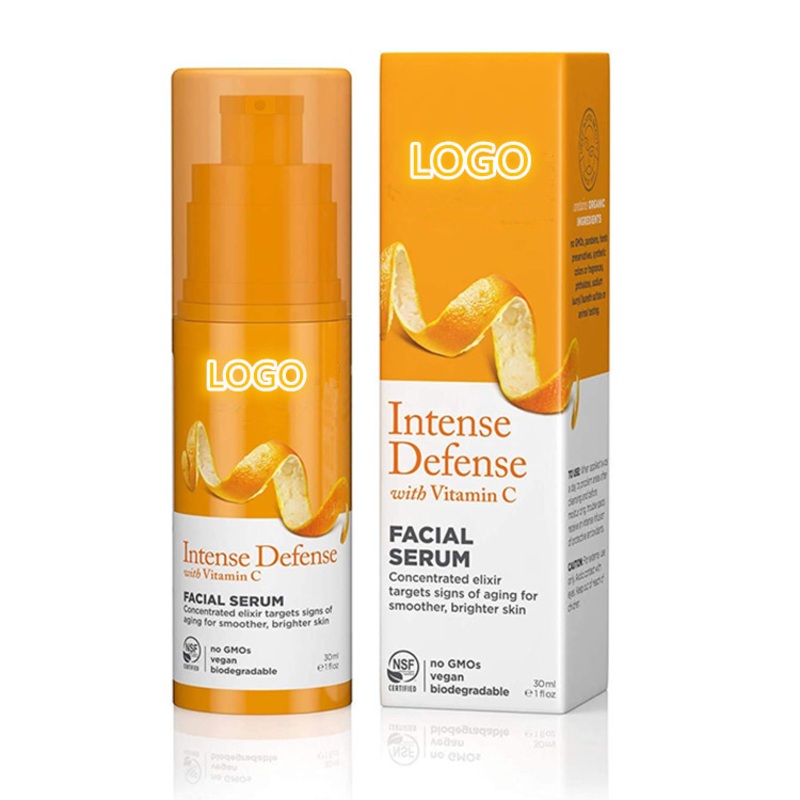 Wholesale Private Label Organic Vitamin C Intense Defense Facial Vital Serum