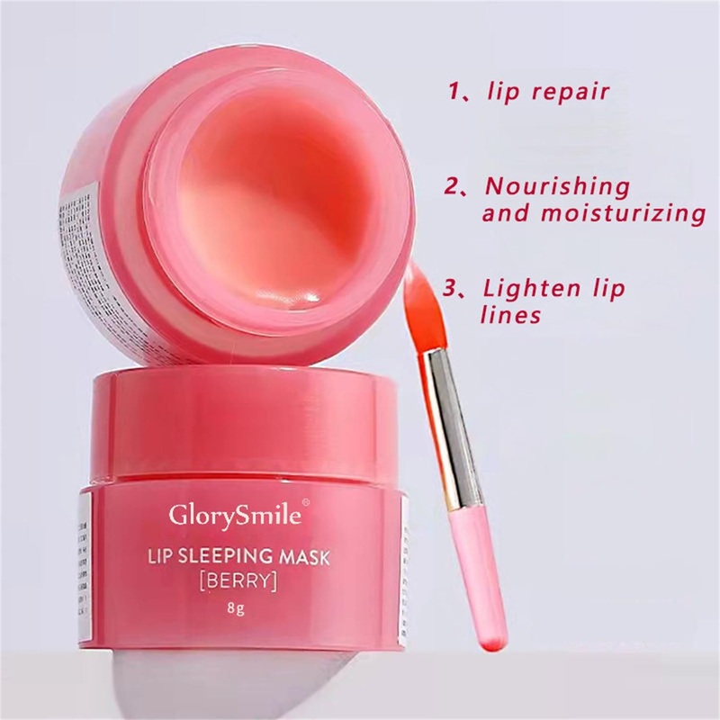 2023 Strawberry Flavor Pink Lip Mask Moisturizing Private Label Lip Mask Pink Lip Mask