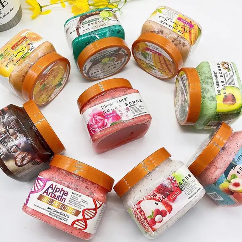Wholesale Natural Organic Skin Care Whitening Sugar Body Scrubs Exfoliantes Shea Body Scrub