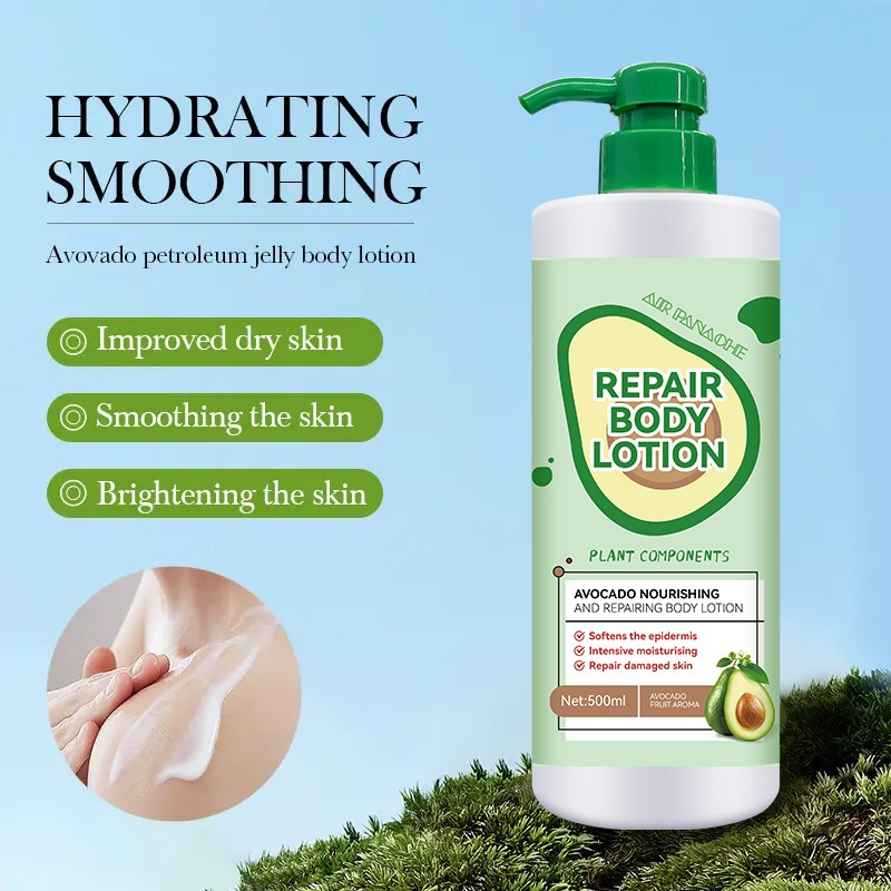 500ml Vegan Avocado Body Lotion Deeply Moisturizing Nourishing Repairing Lightening Soothing Body Cream