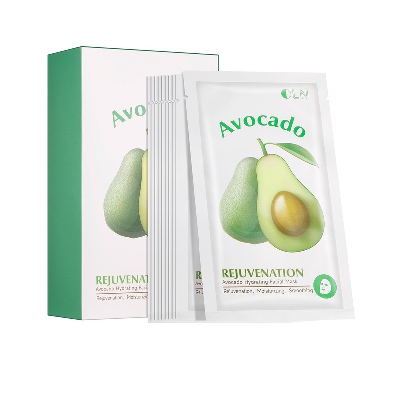 Wholesale Korean Skin Care Facial Sheet Mask Natural Plant Fruit Avocado Whitening Moisturizing Sheet Beauty Facial Mask