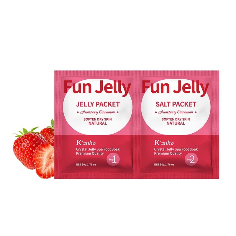 100g Strawberry Cinnamon Crystal Skin Care Jelly SPA Pedicur Foot Bath Salt Soak Pedicure Kit Soften Whiten Foot Peeling