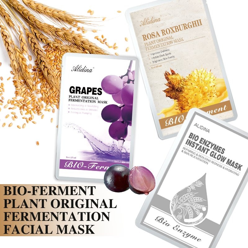 a 3 Types Biological Fruit Fermented Skincare for Wrinkle Whitening Repair Facial Mask Sheet