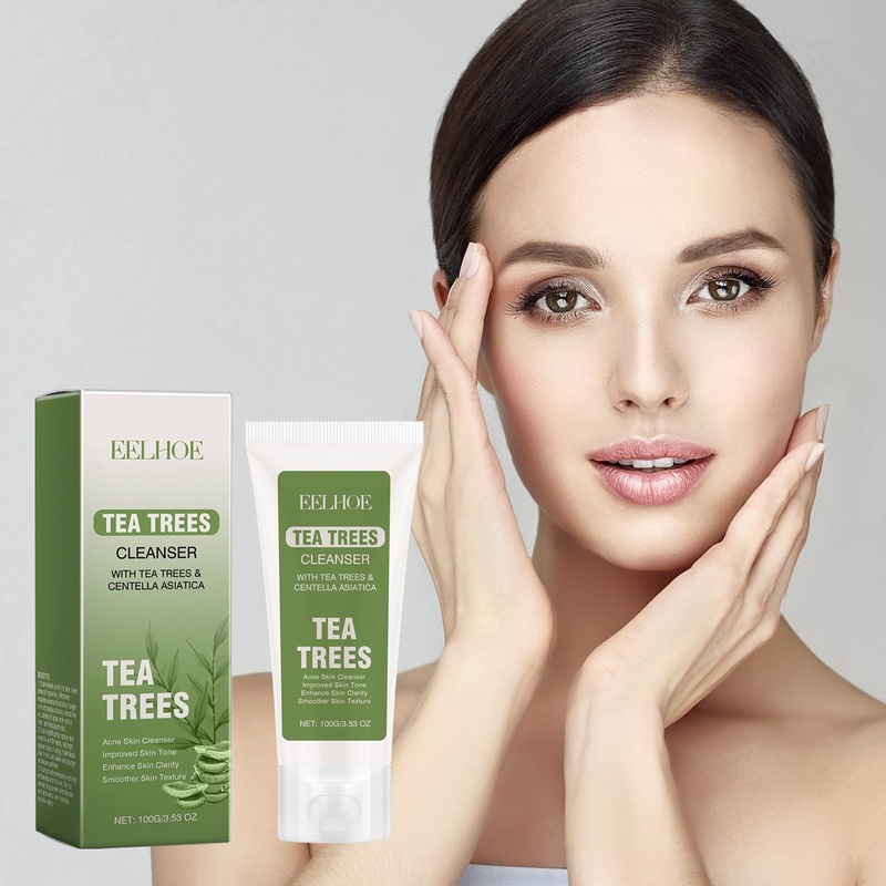 Wholesale Effective Deep Clean Facial Cleanser Blackhead Removing Moisturize Control Oil Whitening Natural Tea Trees Face Wash