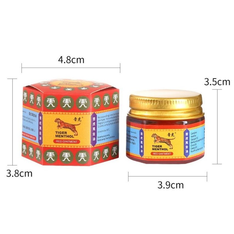 100% Original Red White Tiger Balm Ointment Pain Relief Muscle Ointment Stomachache Massage Rub Muscular Tiger Balm Pain Swelling Tiger Balm