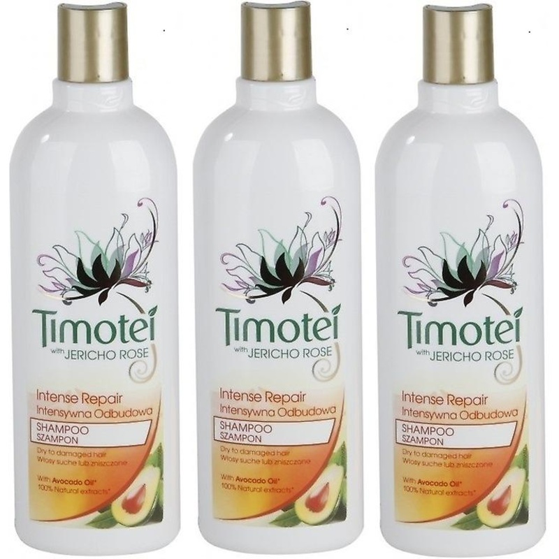 3 x 250ml Timotei Shampoo With Jericho Rose & Avocado oil – Intense Repair