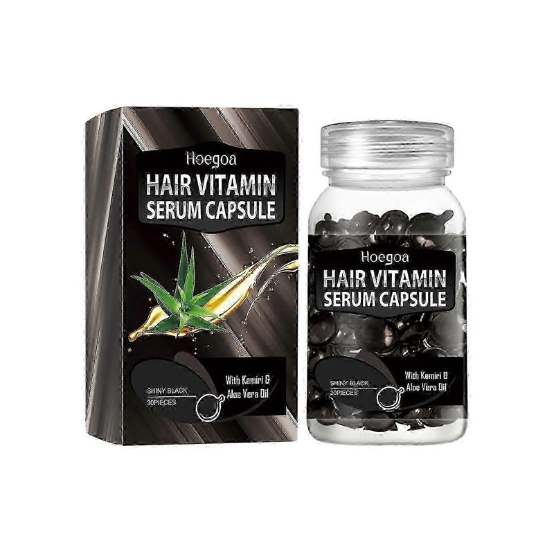 Hoegoa Hair Essential Oil Treatment Black Capsule, Repair Dry Hair Frizz, Strong, Strong, Solid And