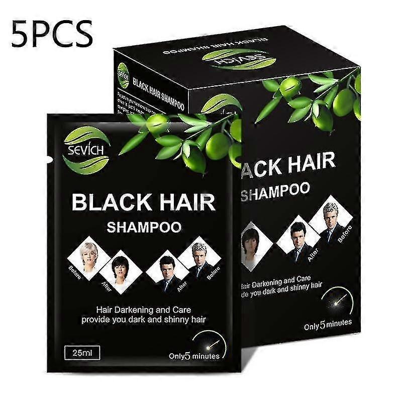 10/5/3pcs Black Hair Shampoo Natural Plant Hair Dye Make Grey White Hair-yky