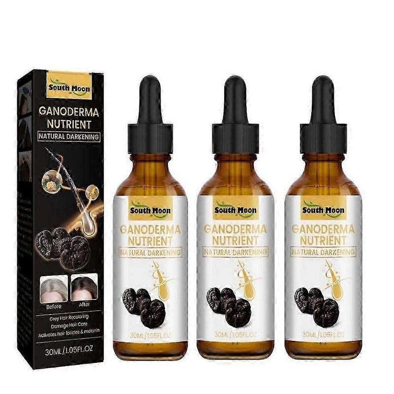 3pcs Anti-Greying Hair Serum, Reverse Grey Hair Darkening Follicle Care Essence