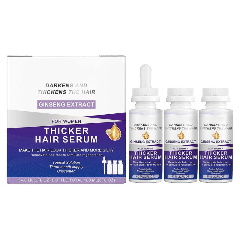 3Pcs Thick Hair Serum Repairing Strengthening Nourishing Prevent Loss Mild Hair Growth Serum 60ml