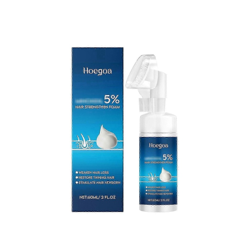 5% Hair Strengthening Foam with Ginger & Rosemary Stops Hair Loss, Thickens Thin Hair, Repairs Follicles 60ml Travel-Friendly PumpZZ16