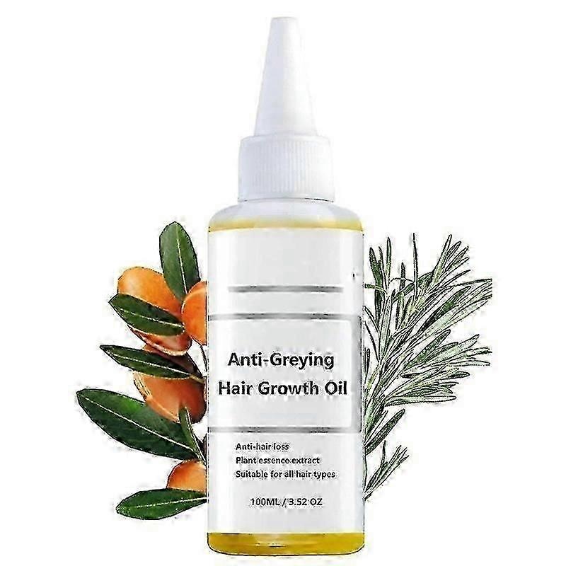 Anti-Greying Hair Growth Oil, Anti Greying Hair Growth Oil Enriched with Amla and Sunflower, Rosemary Hair Oil Serum Anti Hair Loss Nourishing Serum