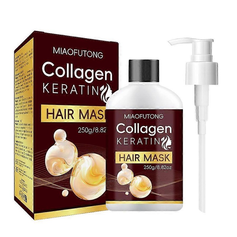Collagen Hair Mask & Keratin Hair Mask, Keratin Hair Treatment, Hydrating Hair Repair Treatment Deep Conditioner Hair Mask for Dry Damaged Hair, 250g