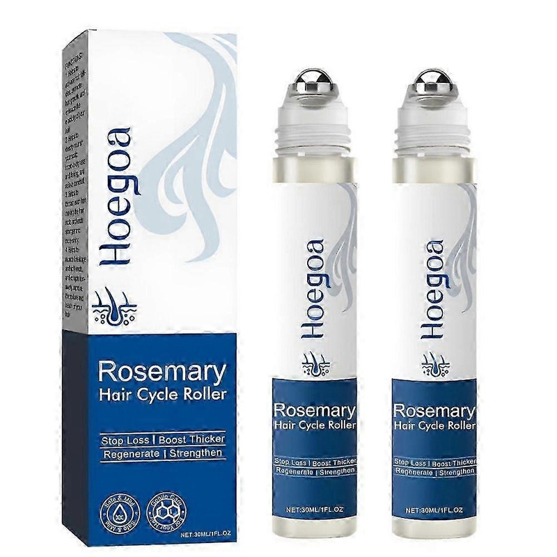 Rosemary Hair Growth Serum Roll On 30 ml – DHT-Blocking Scalp Serum Boosts Oxygen Flow, Reduces Hair Loss for Women & Men