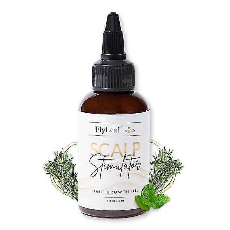 Scalp Stimulator Hair Growth Oil, Cold Pressed Oils with Mint and Rosemary Oil for Hair Growth, Grapeseed Oil, Organic Natural Leave in Hair Oil, All