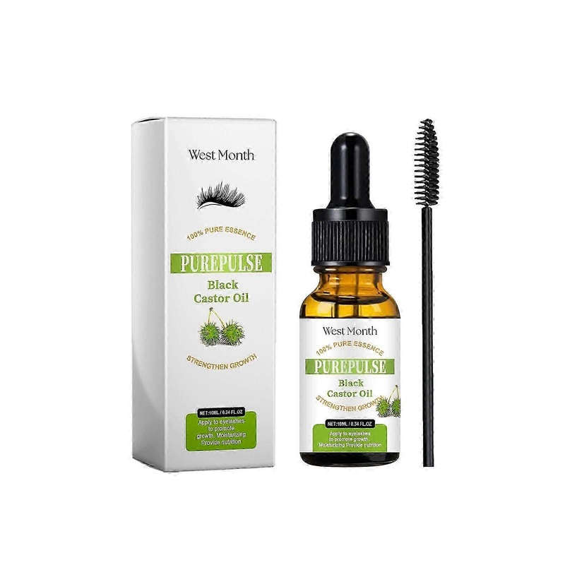 West Month Eyelash Black Castor Oil Curling Black Beautiful Mild Seamless Not Smudge Eyelashe Essence