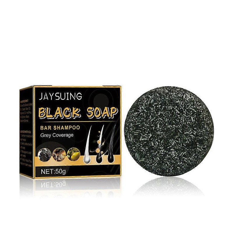 1/2/3Pcs Organic Soap Hair Darkening Shampoo Bar Gray Hair Reverse Polygonum Natural