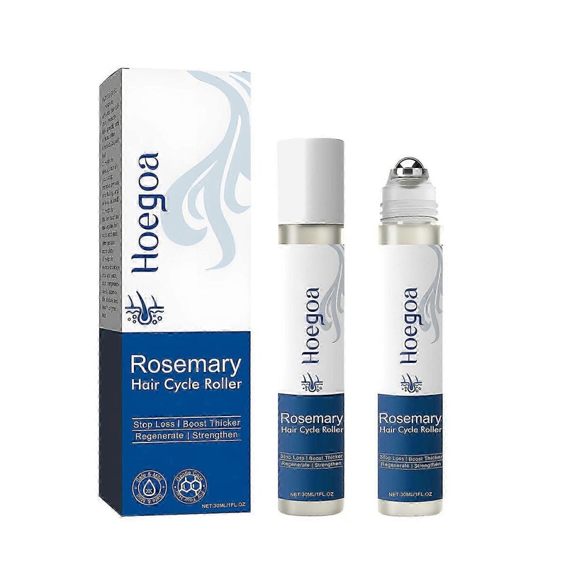 1-3x Rosemary Hair Growth Serum Roll On 30 ml – DHT-Blocking Scalp Serum Boosts Oxygen Flow, Reduces Hair Fall | Paraben/Sulfate-Free | Women & Men
