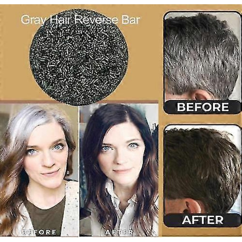 2pcs Hair Darkening Shampoo Bar Soap, Gray Hair Reverse Hair Cleansingreverse Grey Hair Bar Shampoo