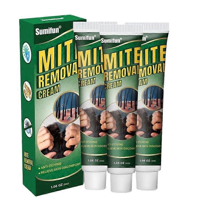 3Pcs New Mite Removal Ointment Anti-Itching Scabies Kill Head Lice Skin Care Natural