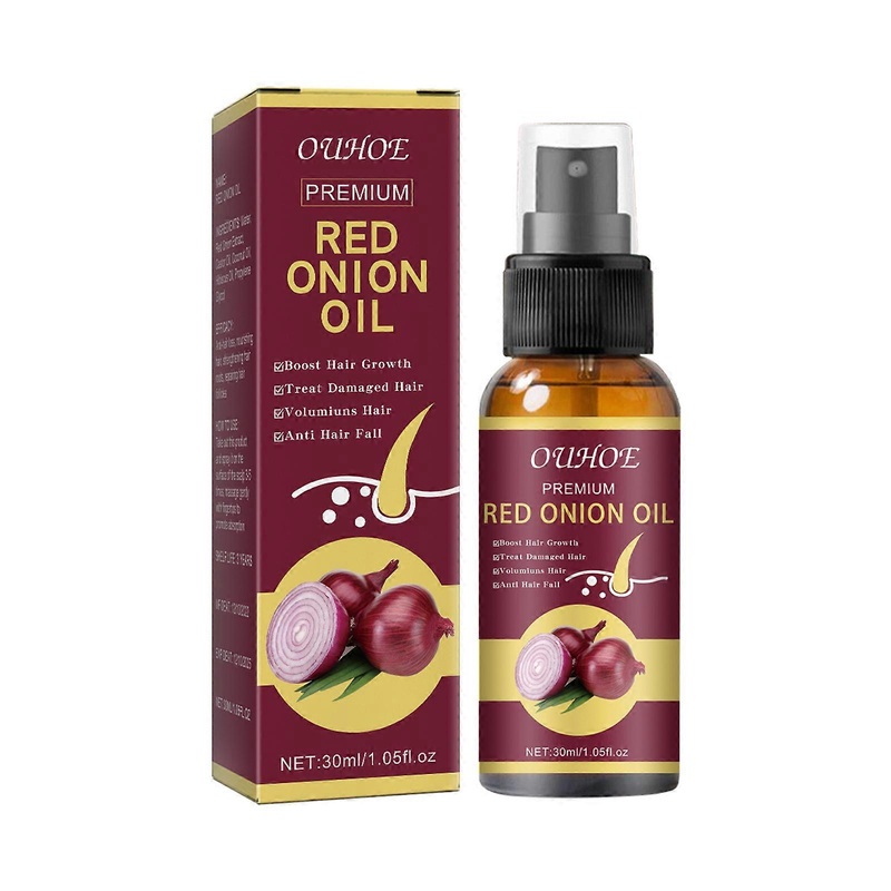 3Pcs Onion Hair Growth Essential Oil Natural Care for Hair Loss Control 30ml