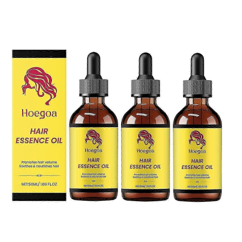 3X Natural Hair Essence Oil, Promotes Growth, Soothes & Nourishes Scalp, for Frizzy and Damaged, Suitable for Men and Women