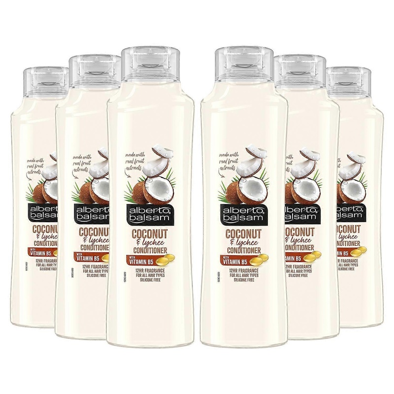 Alberto Balsam Silicone Free Conditioner w/ Coconut, Lychee & Vitamin B5 6x350ml