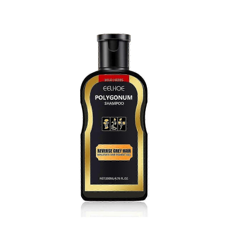 Polygonum Multiflorum Shampoo, Black Hair Care Clean Moisturizing Scalp Nourishing Hair Supple Shampoo