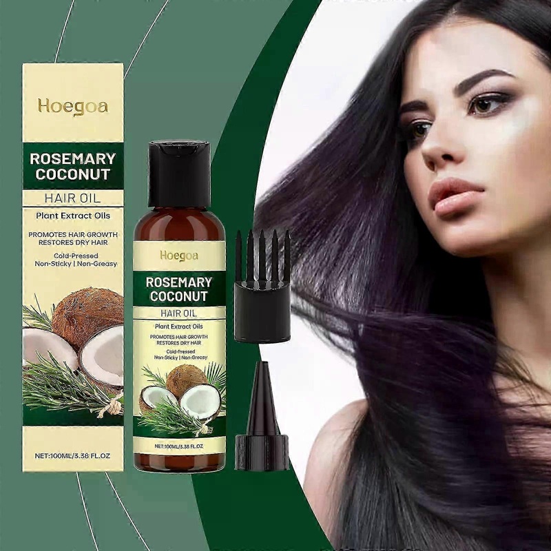 Rosemary & Coconut Hair OilNourishing Hair Promote Hair Growth,Restores Dry Hair,Hair Oil For Healthy&Shiny HairSuitable for All Hair Types