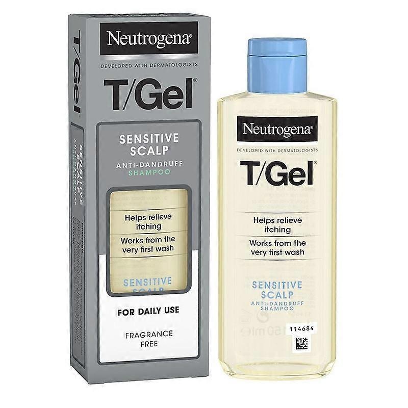 3x Neutrogena T Gel Mild Anti Dandruff Shampoo For Sensitive Scalp