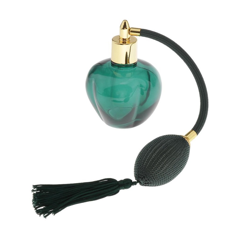 100ml Empty Glass Perfume Bottle Long Bulb Tassel Spray Atomizer black