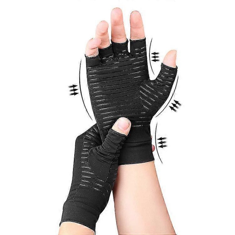 1 paires de gants d’arthrose avec cuivre, gants de compression rhumatismals, gants de jeu d’arthrite, tendinite, soulagement des douleurs rhumatis